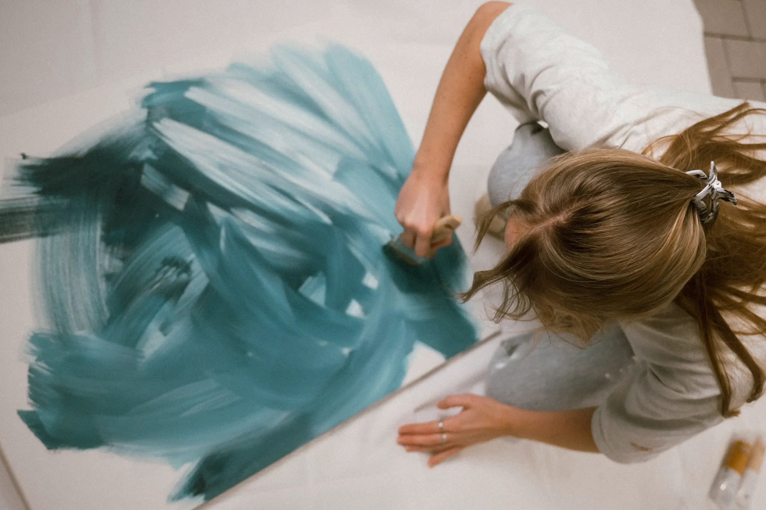 Marina-Kosinski_Künstlerin_Design_Münster_Malerei_Acryl_blau_Draufsicht