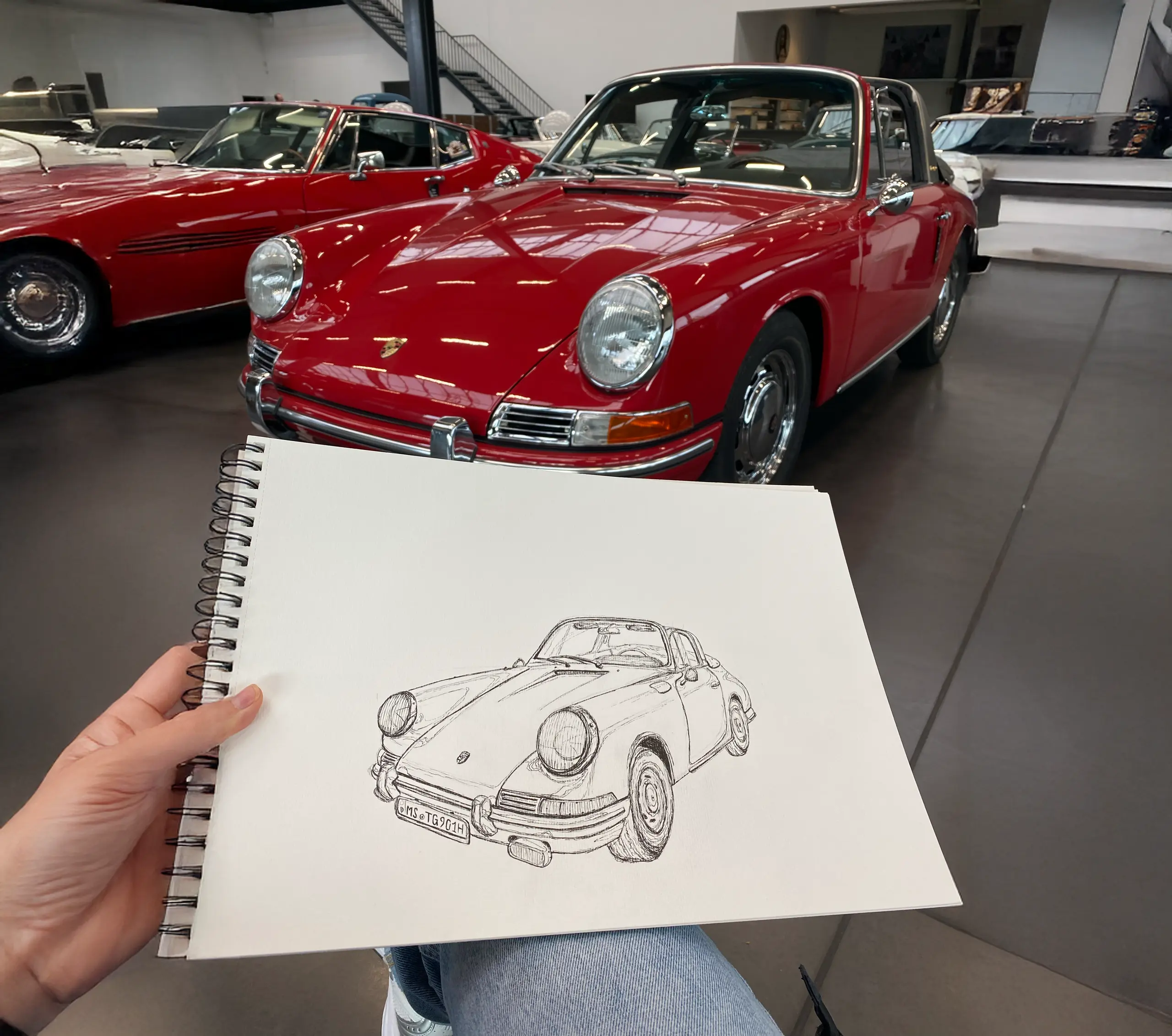 Marina-Kosinski_Kunst_Porsche_Zeichnung