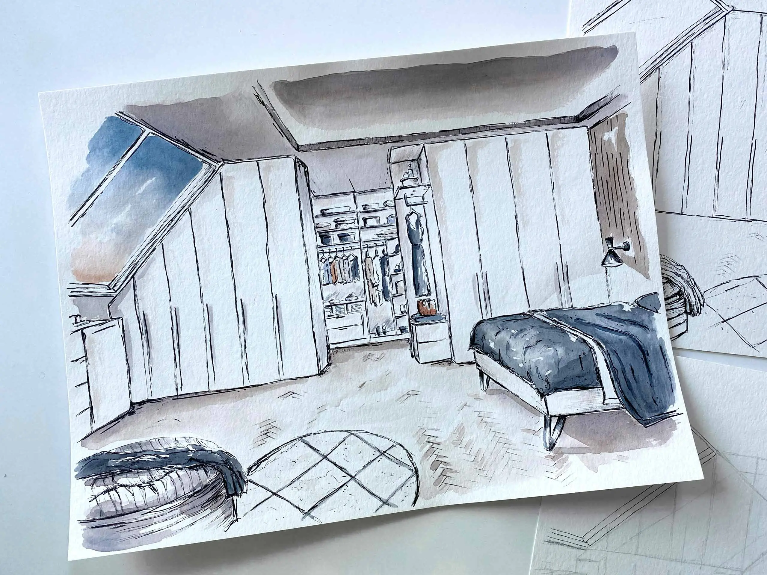 Marina Kosinski Kooperationen Loddenkemper Zeichnung Neue Möbelserie2