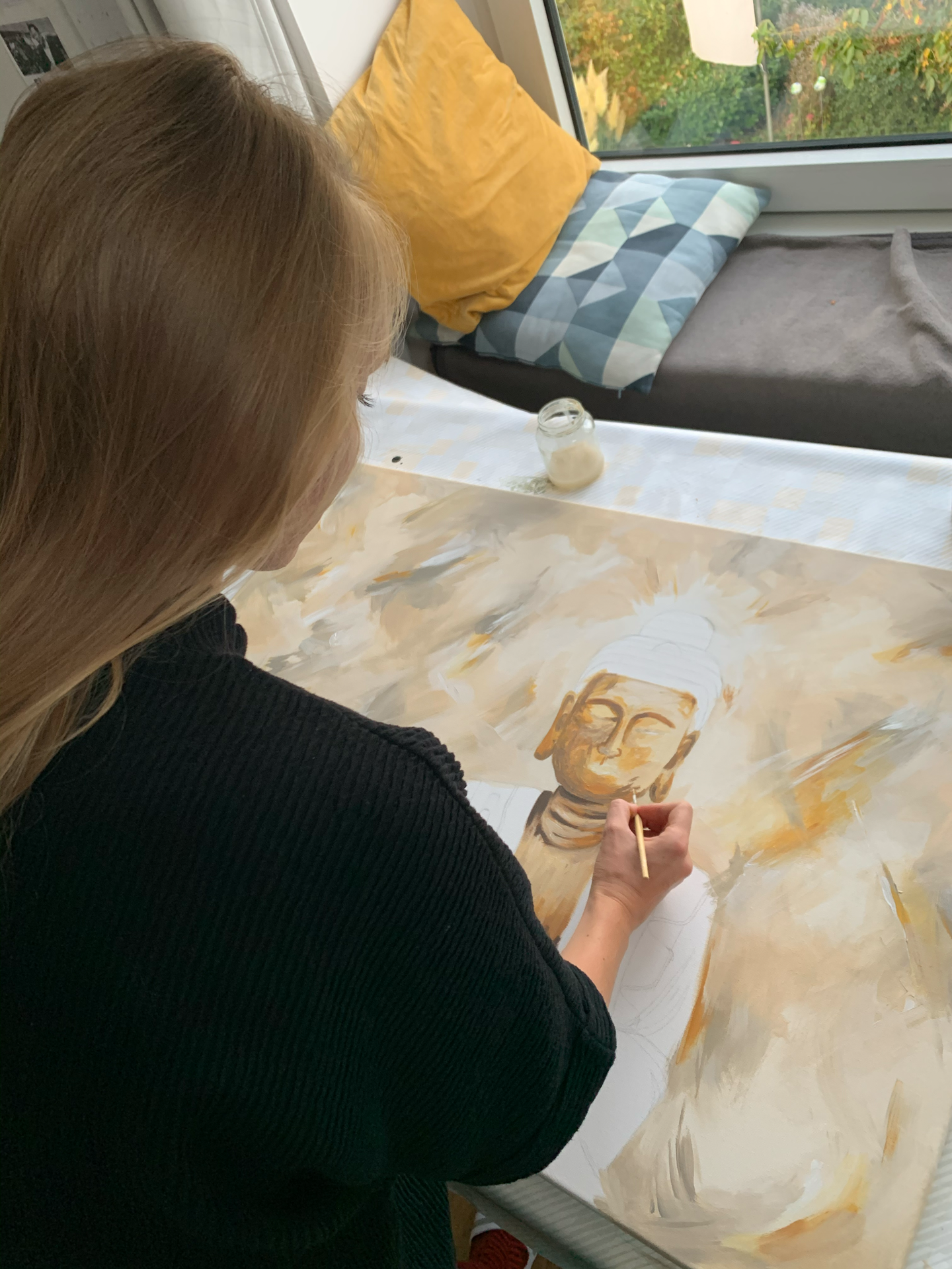 Marina Kosinski Künstlerin Münster Acrylmalerei Buddha