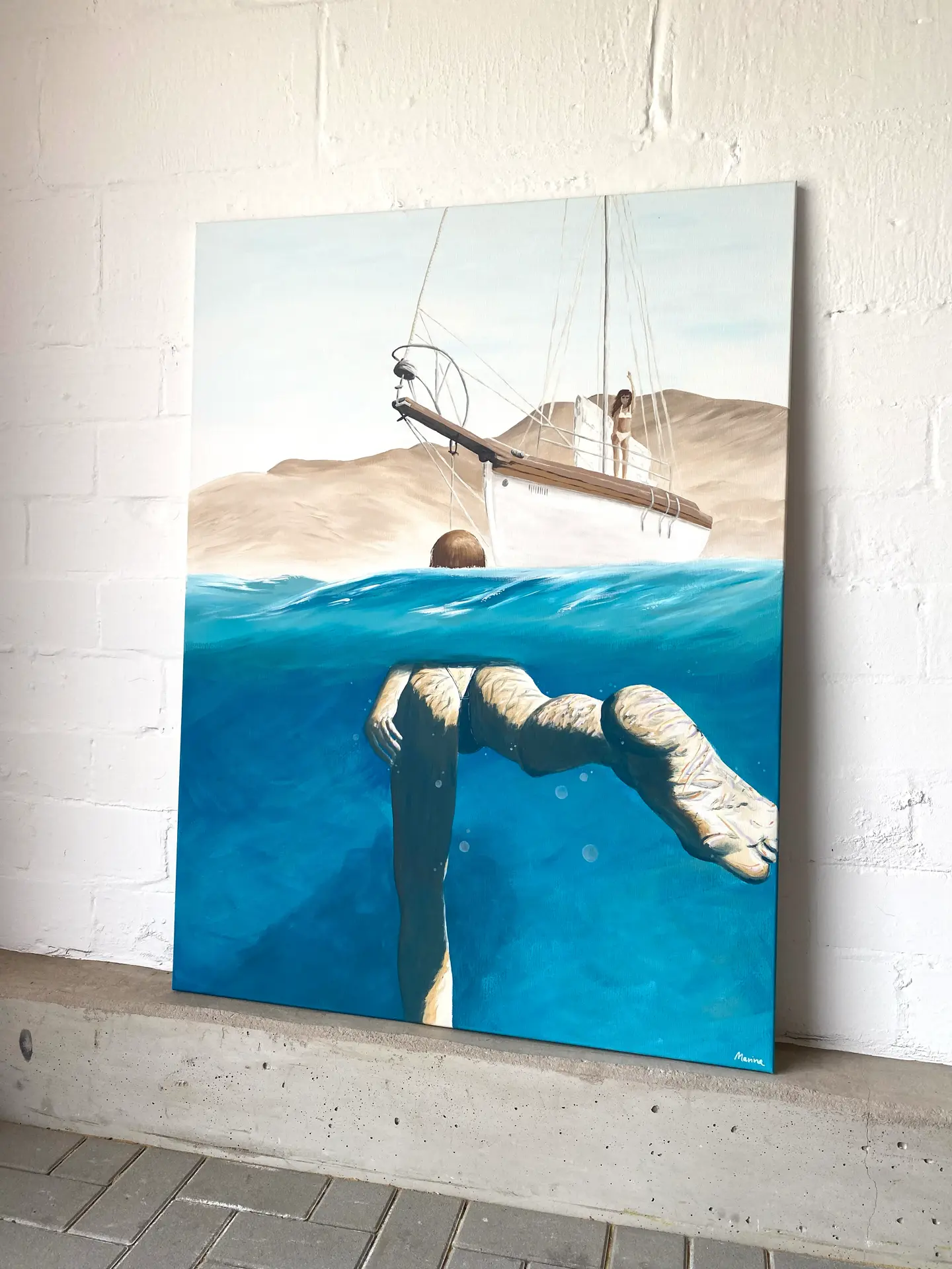 Marina Kosinski Künstlerin Münster Acrylmalerei Ocean Dip2