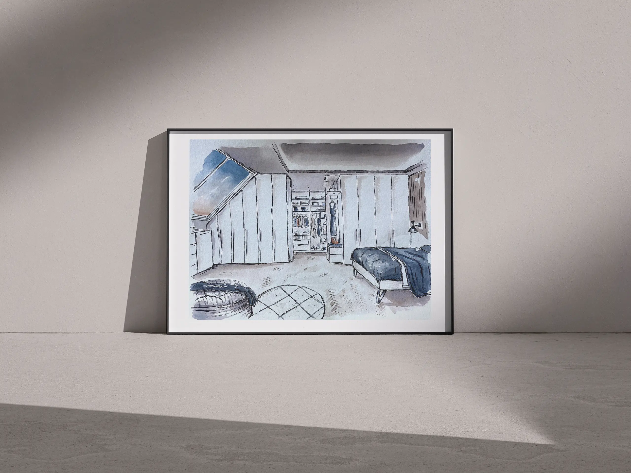 Marina Kosinski Künstlerin Münster Aquarell Möbelserie